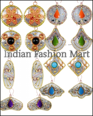 Tri Metal Earrings Manufacturer Supplier Wholesale Exporter Importer Buyer Trader Retailer in Moradabad Uttar Pradesh India
